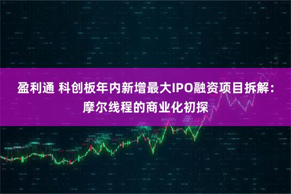 盈利通 科创板年内新增最大IPO融资项目拆解：摩尔线程的商业化初探