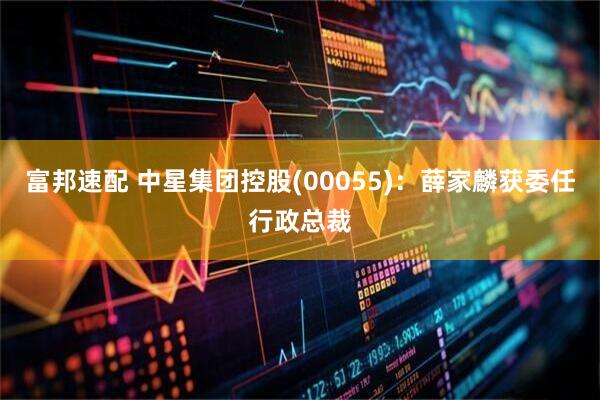 富邦速配 中星集团控股(00055)：薛家麟获委任行政总裁