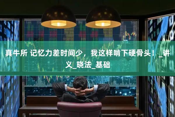 真牛所 记忆力差时间少，我这样啃下硬骨头！_讲义_晓法_基础